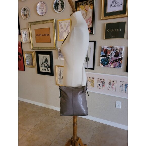 HOBO International CHALKY GREEN GRAY GENUINE LEATHER SHOULDER BAG HANDBAG PURSE - Picture 5 of 7